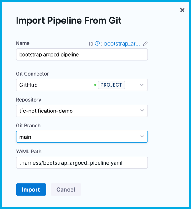 Import pipeline fields